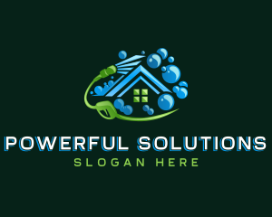 Power Washer Spray Clean logo design