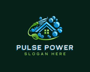 Power Washer Spray Clean logo design