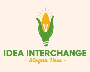 Corn Light Bulb logo design