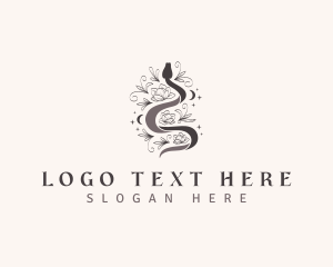 Floral Boho Snake logo