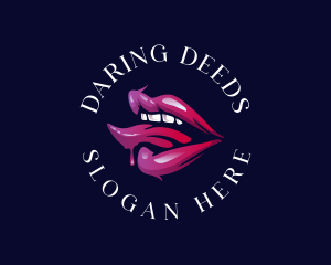 Sexy Lip Tongue logo design