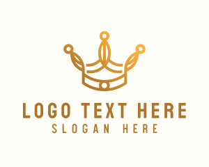 Gold Elegant Crown logo