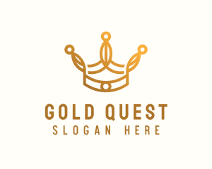 Gold Elegant Crown logo design