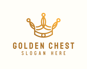 Gold Elegant Crown logo design