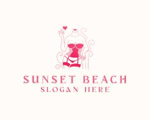 Sexy Lingerie Heart logo design