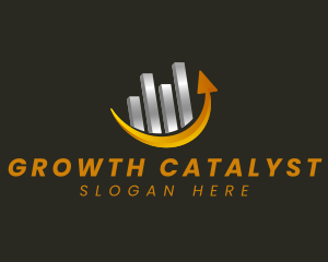 Finance Arrow Statistics logo design