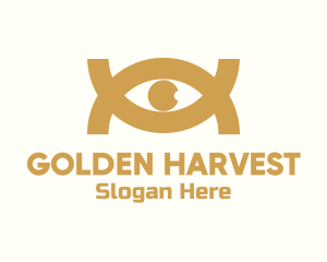 Golden Horus Eye logo design