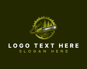 Forestry Chainsaw Woodcutter logo