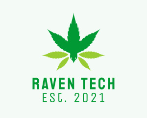 Raven Bird Marijuana  logo design