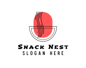 Japanese Ramen Bowl logo design