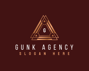 Geometric Pyramid Agency logo design