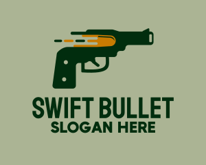 Pistol Bullet Shoot logo design