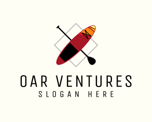 Kayak Canoe & Oar logo design