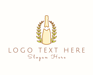 Wine Bottle Wreath  Logo