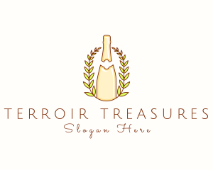 Wine Bottle Wreath  logo