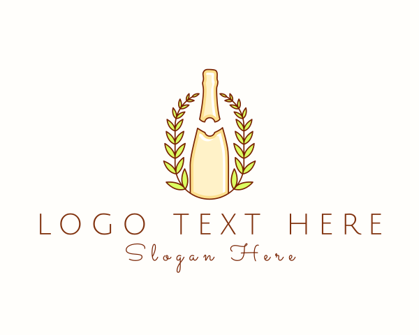 Wine Bottle Wreath  logo