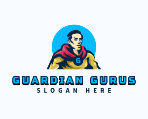 Masculine Male Superhero logo