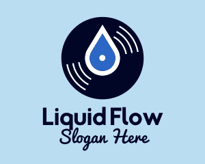 Vinyl Water Droplet logo design