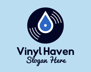 Vinyl Water Droplet logo
