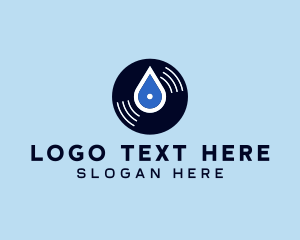 Vinyl Water Droplet logo