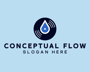 Vinyl Water Droplet logo