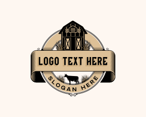 Rustic Barn Cow logo