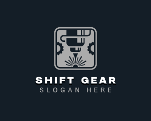 Mechanical Laser Gear logo design