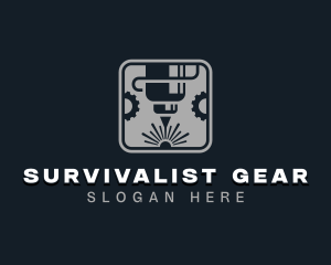 Mechanical Laser Gear logo design