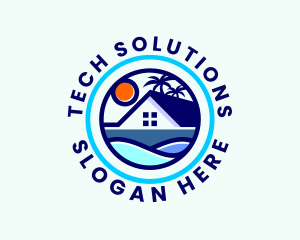 Palm Tree Beach House Logo