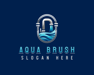 Water Faucet Plumbing logo design