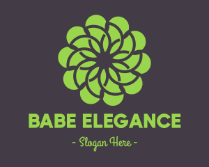 Green Flower Pattern logo design