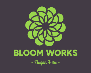 Green Flower Pattern logo design