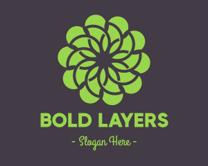 Green Flower Pattern logo design