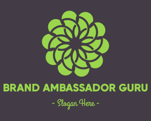 Green Flower Pattern logo design