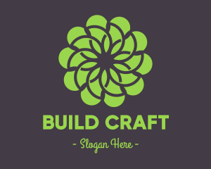 Green Flower Pattern logo design