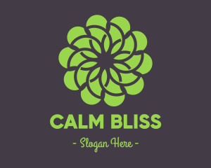 Green Flower Pattern logo design