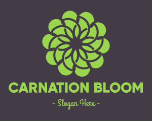 Green Flower Pattern logo design