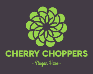 Green Flower Pattern logo design