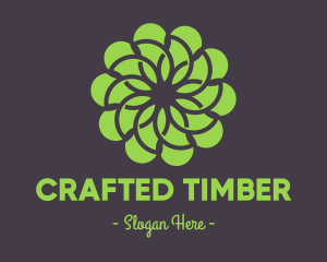 Green Flower Pattern logo design