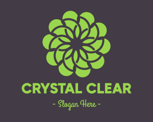 Green Flower Pattern logo design