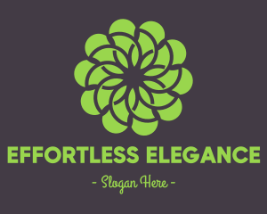 Green Flower Pattern logo design