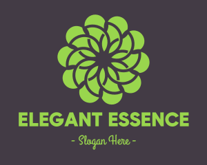 Green Flower Pattern logo design