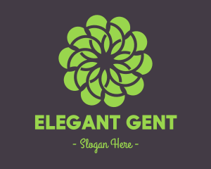 Green Flower Pattern logo design