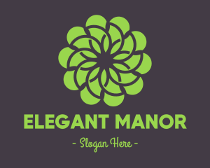 Green Flower Pattern logo design