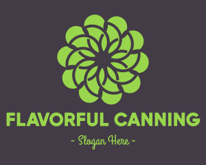 Green Flower Pattern logo design