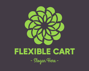 Green Flower Pattern logo design