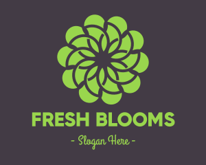 Green Flower Pattern logo