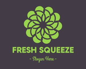 Green Flower Pattern logo design