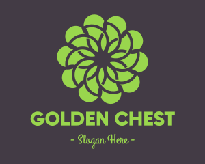 Green Flower Pattern logo design