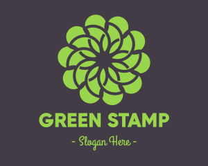 Green Flower Pattern logo design